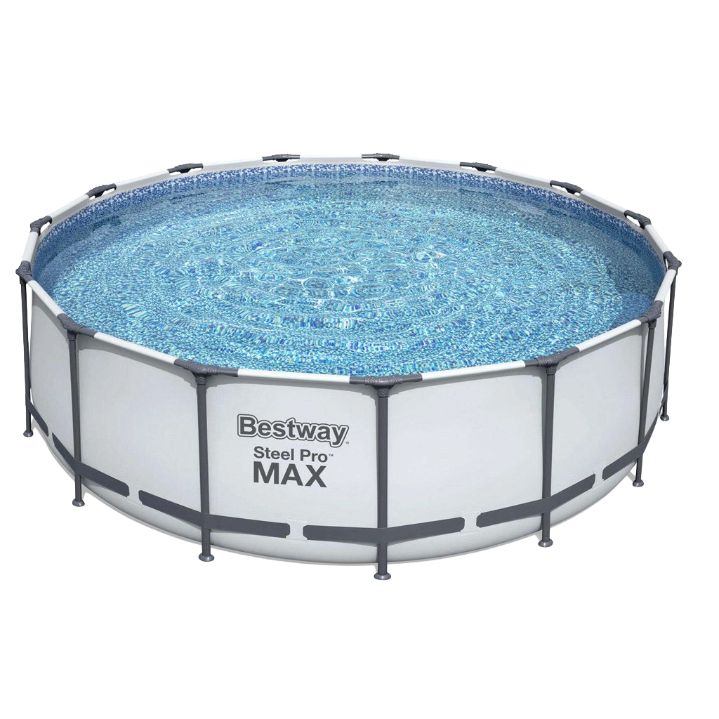 Piscina BESTWAY SteelPro Max tubular amovível com 305 x 76 cm, ideal para refrescar e divertir toda a família durante o verão no jardim.