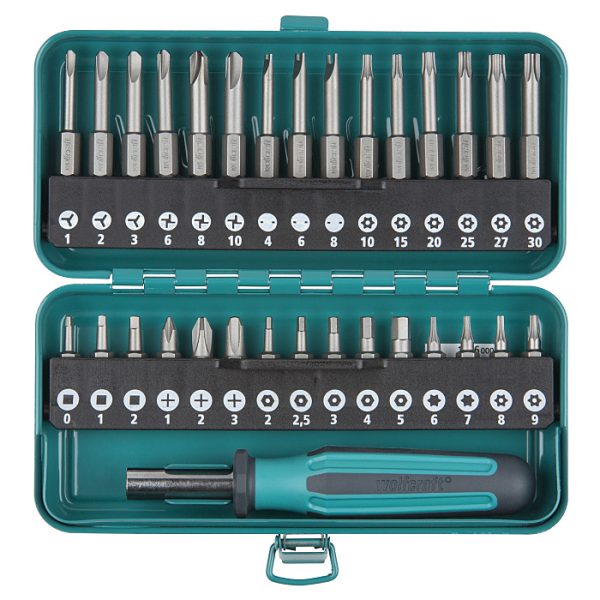 Article Safety-Bit-Box für Sicherheitsschrauben, 31-tlg. from Wolfcraft with article number 1386000 Link: https://www.toolteam.com/de-DE/4006885138605